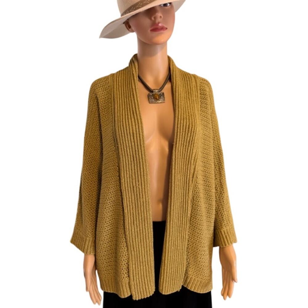 Jones New York Collection Chunky Weave Open Front Cardigan, Women's Size XL